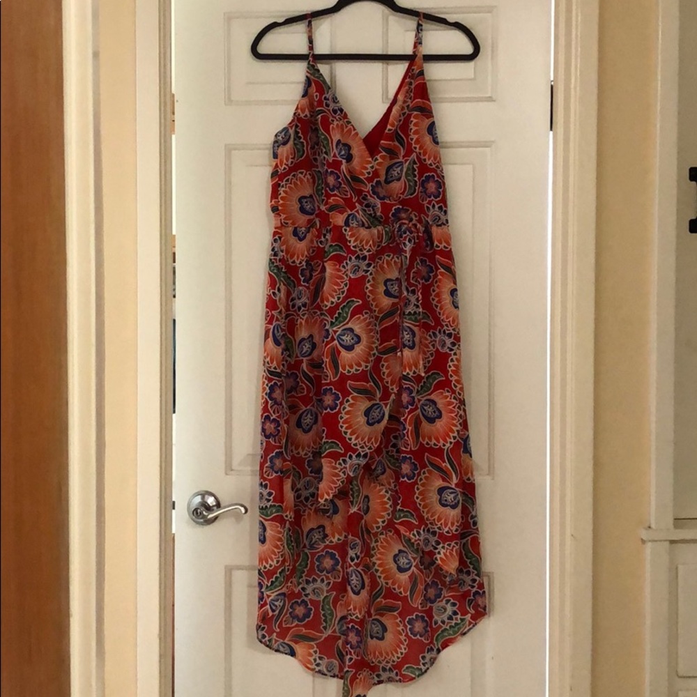 Hi-Lo floral sheer dress
